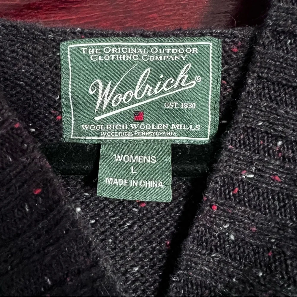 Woolrich Women’s Hooded Sweater Vest Brown Angora Blend size Large - Picture 3 of 9